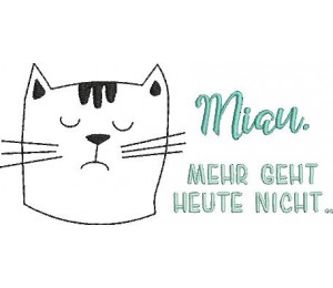 Stickdatei - grummelige Katze